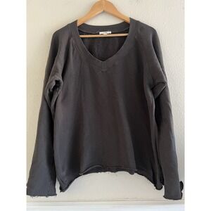 Friday Feelin' Dark Gray Sweatshirt Size 5 Large Bell Sleeve Grunge